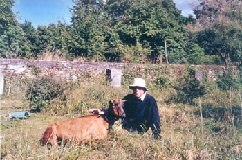 Sente de la chèvre qui bâille : P�querette et Jean, la farniente - Mireille Rousseau, 2002